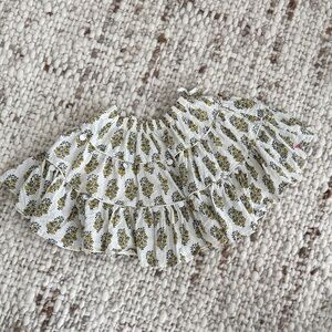 Pink Chicken White and Yellow Floral Skirt